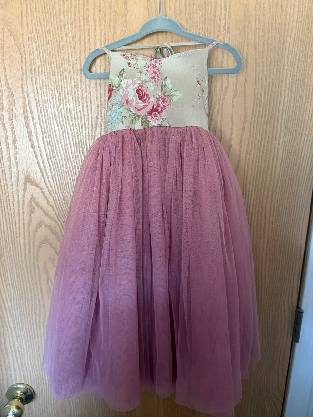 Dollcake Floral Bodice Pink Tulle Kids Dress